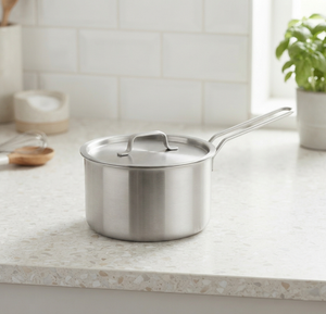 Stainless Steel Sauce <b>Pan</b> Contemporary Style Factory Supplier Shiny Finished Metal Handle <b>Induction</b> Cooker Compatible - Product Image 1