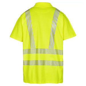 Camisetas Polo de Seguridad de Manga Corta de Alta Visibilidad con Franja Reflectante para Trabajadores de la Construcción y Seguridad - Product Image 2