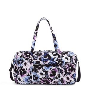 Bolsa de Viaje Acolchada con Diseño Floral para Mujer, Bolsa de Gimnasio con Cierre de Cremallera, Multifuncional, de Poliéster - Product Image 1