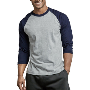 T-shirt de baseball raglan pour homme avec logo personnalisé, couleur contrastée, décontracté, design personnalisé, vêtements pour homme écologiques - Product Image 6