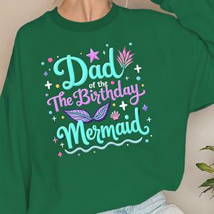 Sudaderas de punto informales con estampado de Dad of the Birthday Mermaid para mujer - Product Image 5