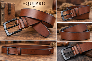 Hotselling <b>Brown</b> Other Material Casual <b>Belt</b> with Alloy Buckle Solid Pattern Eco-Friendly Hand Finished for Men - Product Image 3