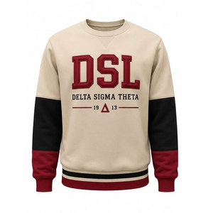 เสื้อสเวตเชิ้ตคอกลม Delta Sigma Theta สีแดงขอบครีม พิมพ์ลายด้านหลัง 13 ตัว แบบยูนิเซ็กส์ สวมใส่สบายๆ สำหรับฤดูใบไม้ร่วง - Product Image 5