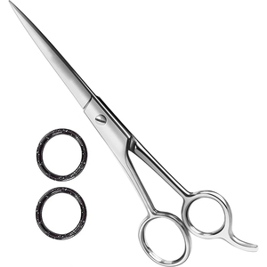 High Quality Professional Straight Hair Cutting Scissors Salon Barber Stainless Steel Adjustable Plastic Finger Barber Scissors - Product Image 1