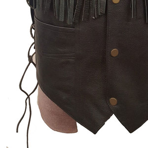 Chaleco de Traje de Cuero de Ante para Hombre, Estilo Vaquero Occidental, Casual, de Un Solo Botón, Chaleco de Alta Calidad Hecho a Medida, Nuevo Estilo 2026 - Product Image 6