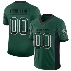 Maillot de football américain personnalisé pour homme, violet, col en V, manches courtes, impression sublimée, évacuation de l'humidité, nom de l'équipe - Product Image 3