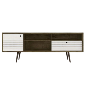 Soporte de TV de madera maciza de diseño moderno hecho a mano de fábrica directa, gabinete de almacenamiento de madera MDF de teca, hogar, sala de estar, dormitorio, Hotel, apartamento - Product Image 1