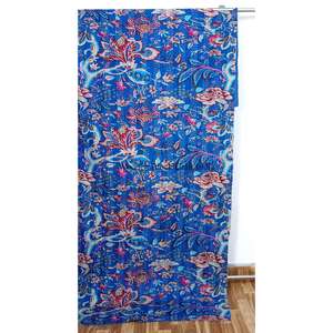 Colcha Kantha de algodón 100% orgánico, hecha a mano, estampada, reversible, vintage, ecológica, para todas las estaciones, tamaño doble, de alta calidad. - Product Image 3