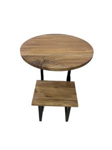 Solid Wood Side <b>Table</b>, Round <b>End</b> <b>Table</b>, Modern Accent <b>Table</b>, Living Room Furniture, Wooden Coffee <b>Table</b> - Product Image 1