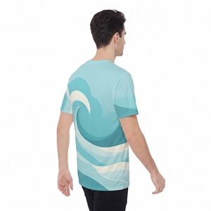 T-shirt personnalisé pour homme de haute qualité, en coton et polyester, imprimé par sublimation, décontracté, à manches courtes, pour tous les jours - Product Image 4