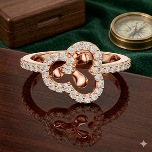 Custom Diamond <b>Open</b> <b>Ring</b> for Women Lab Grown Diamond Luxury Gold Jewelry Rose Gold Lab Grown Diamond <b>Ring</b> - Product Image 1