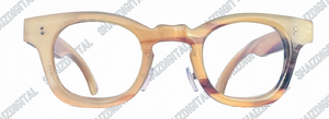 Montura de Gafas Ópticas Hechas a Mano con Cuerno de Vaca Indio, Diseño Cuadrado Clásico, Unisex, para Adultos - Product Image 1