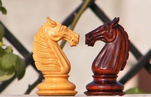 Luxury Handmade Solid Wood Chess Set with Boxwood & African Padauk Pieces-Decorative Board Game for Family <b>Entertainment</b> - Product Image 4