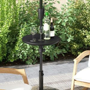 Tavolo da esterno regolabile da 20 pollici con foro per ombrellone da 1.5 pollici per mobili da giardino o da giardino - Product Image 1