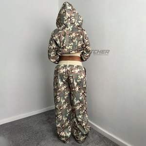 Survêtement de jogging pour femmes, logo personnalisé, molleton de coton, fournisseur de survêtements personnalisés pour femmes, vente en gros - Product Image 1