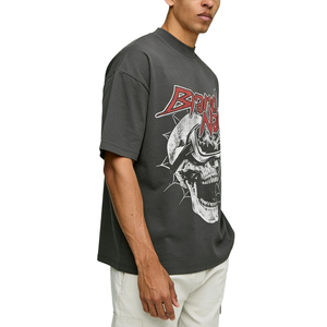 เสื้อยืดโอเวอร์ไซส์พิมพ์ลาย DTF แบบย้อมสีเอซิด สไตล์สตรีทแวร์ ผ้าฝ้าย 100% แขนสั้น สำหรับขายส่ง สำหรับทุกเพศ - Product Image 4