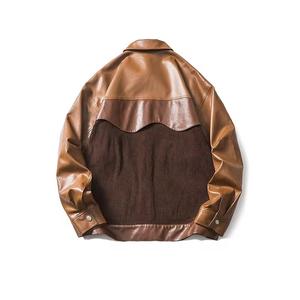 Chaqueta de Motocicleta Personalizada OEM Otoño Invierno 2023, Cuero y Pana, Diseño Sólido, Impermeable, Transpirable, Ecológica, con Botones Metálicos - Product Image 4