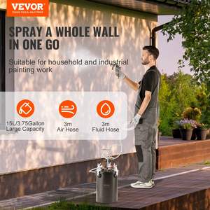 Mangueras de pistola pulverizadora de 15L/3.75gal con tanque de presión y manómetro Tanque de presión de pintura en aerosol de 15L/3.75gal - Product Image 2