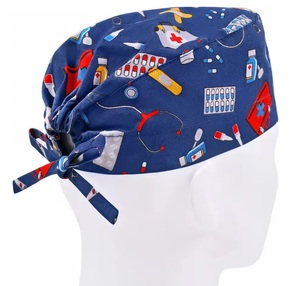 Bonnets chirurgicaux de haute qualité, réutilisables, respirants, hygiéniques, pour usage hospitalier, unisexe, ajustables avec liens à nouer, protection capillaire - Product Image 2