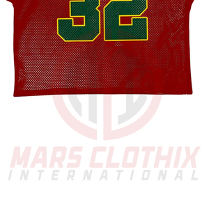 Maillot de football rétro américain ample en maille respirante à manches courtes, personnalisé, unisexe, coupe courte, style vintage, pour le sport - Product Image 6