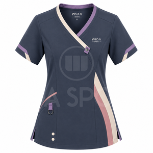 Lightweight Knitted Spandex/Polyester Medical Scrub Set Breathable Nursing Uniform Manufacturer & Supplier Worldwide - Product Image 2