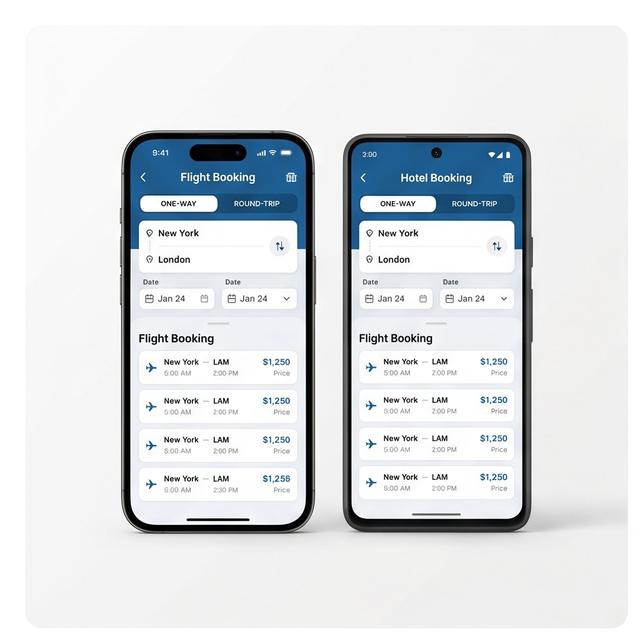 Royalcraft Enterprise Travel Booking App Flights Hotels Bus Tickets Easy Deals & Trip Planner in Stock for Mac/Android for