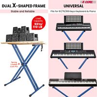 Adjustable Piano Keyboard Stand Double X Style Metal Durable Sturdy Music Synthesizer 61 88 Keys Model D0100HXJPRJ