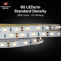 Lampu Strip LED 2835 60leds/m  Lumen Tinggi Lampu Pita LED Fleksibel untuk Dekorasi Proyek Dalam Ruangan