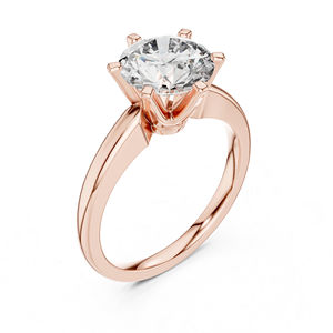 Anillo de Oro Amarillo de 14K con Diamante Cultivado en Laboratorio para Mujer |   Regalo de Aniversario |   Diamante Cultivado Nuevo - Product Image 2