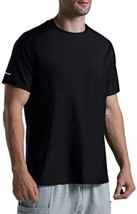 T-shirt d'été léger, protection UV, polyester, couleur unie, col rond classique, respirant, pour usage quotidien - Product Image 2