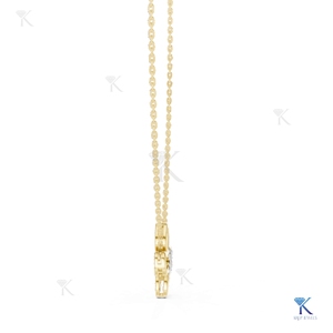 สร้อยคอจี้รูปผีเสื้อประดับเพชรเลี้ยงในห้องปฏิบัติการ ทองคำแท้ 14K 18K ดีไซน์สวยหรูสำหรับผู้หญิง เหมาะสำหรับงานแต่งงาน งานหมั้น จี้รูปสัตว์น่ารัก - Product Image 2