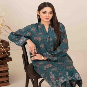 Eid Vente Robes de travail indiennes et pakistanaises à broderie lourde Pakistanaise et indienne Salwar Kameez trois pièces Saari pour femmes - Product Image 2
