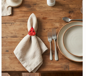 Nouveauté : Anneaux de serviette en bois en forme de tranches de pizza rouges, décor de table sur le thème alimentaire pour fêtes et repas - Product Image 4