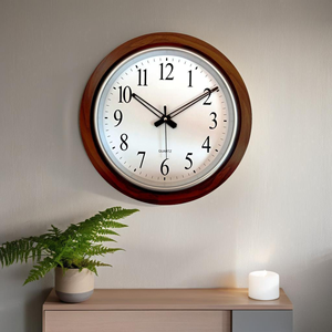 Luxury Wooden <b>Wall</b> <b>Clock</b> Handmade Rustic Wood <b>Wall</b> <b>Decor</b> <b>Clock</b> Silent Movement for Living Room Bedroom Office and Gift Use - Product Image 2