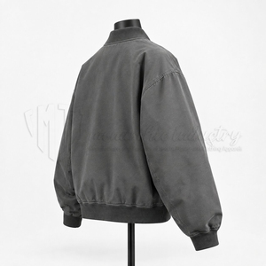 Blouson Bomber Premium Homme Personnalisé Col Montant Zippé Manches et Ourlet Côtelés Veste Décontractée Légère pour le Travail - Product Image 4