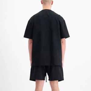 Blank Plain Custom Oversize <b>Drop</b> Shoulder Summer Formal Plus Size Men's Wear Custom Design Twinset Terry - Product Image 2