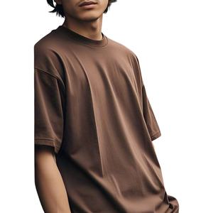 T-shirt uni unisexe 100% coton T-shirt personnalisé t-shirts unis pour l'impression T-shirt 100% coton pour hommes coupe ample - Product Image 1