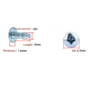 Tornillos Autorroscantes de Cabeza Plana Grande con Dientes Triangulares de Acero Inoxidable 304 316 y Aluminio Personalizados M3 M4 M5 - Product Image 6