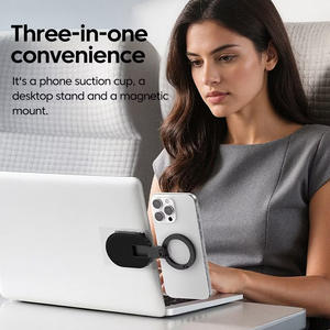 Support magnétique pour téléphone 3-en-1 à succion 360° °   Support de téléphone rotatif avec mousqueton pour iPhone 17 16 15 14 13 12 - Product Image 4