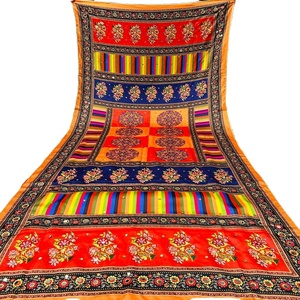 Offre Spéciale châle en soie imprimé floral pour femmes avec pierre brodée à la main Gotta & Mirror Work élégant Style d'hiver écharpe ethnique - Product Image 1