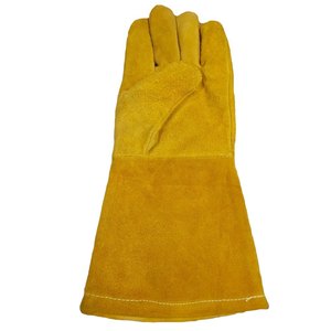 Guantes de Soldadura TIG de Cuero Amarillo con Forro de Algodón, Resistentes al Calor, Protección Industrial de Alta Resistencia - Product Image 6