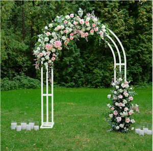 Modern Outdoor Garden <b>Arch</b> Trellis Metal Wedding Arbor Climbing Plant Support <b>Decorative</b> Patio Entrance Frame - Product Image 4