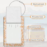 Offre Spéciale : Étiquette de Bagage en Cuir PU Véritable, Étiquette Créative pour Bagages, Breloque de Sac à Main pour Femme, Étiquette d'Identification Personnalisable pour Accessoires
