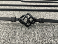 Flakebrigg Balustre en fer noir moderne pour escalier et balcon, à panier simple et double torsion, non fini, pour villa et appartement