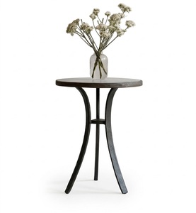 Highly Designed Handcrafted Modern Round Iron <b>Side</b> <b>Table</b> Minimalist Design Durable Metal Home Bar Furniture <b>Black</b> Finish - Product Image 6