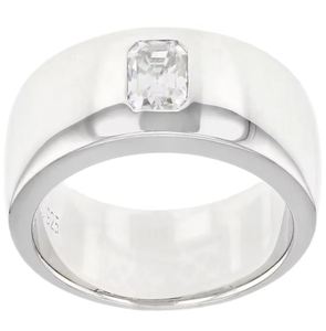 Anillo Solitario de Plata de Ley 925 con Moissanita para Hombre, Engaste de Bisel, Estilo Clásico, Chapado en Oro, Regalo para Compromiso, Boda y Fiesta - Product Image 3