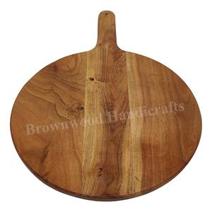 Planche à découper en bois d'acacia durable Planche à découper Plateau de service rond en bois Fournisseur pour commande en gros au prix de gros d'usine - Product Image 6