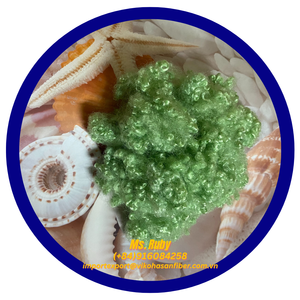 เส้นใยโพลีเอสเตอร์คุณภาพสูง 15D HCS สีเขียว เกรด A ผลิตโดย Vikohasan ใย GRS สำหรับทำเบาะและที่นอน - Product Image 5