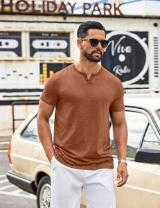 Camiseta Personalizada para Hombre, Cuello en V, 100% Poliéster, de Alta Calidad, Hombros Caídos, Manga Corta, Transpirable, para Verano - Product Image 3