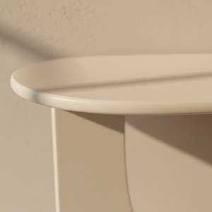 CONSOLE TABLE SIDE TABLE with Durable Rubber Wood MDF Oak Veneer for Dining Room & Restaurant Home Decoration Beige Color - Product Image 5